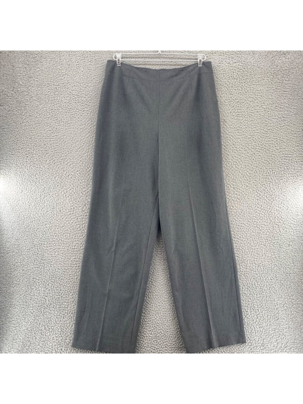 Talbots Pants Womens 12 Gray Straight Leg Stretch Career Office Work Everyday